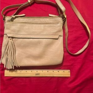 Elegant Cream Crossbody Bag